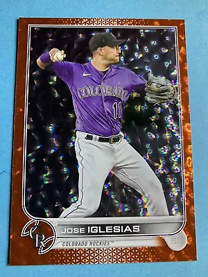 2022 Topps Update Series Orange Ice Foil /299 Jose Iglesias #US189 Rockies • $3.50