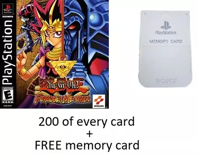 Yu-Gi-Oh Forbidden Memories PS1 Save ALL CARDS 722/722 Memory Card COMPLETE • £150