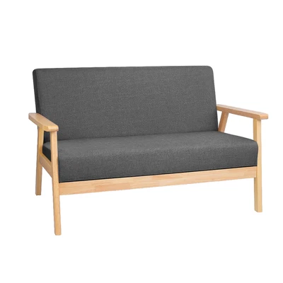 Artiss 2 Seater Fabric Sofa Chair - Grey • $282