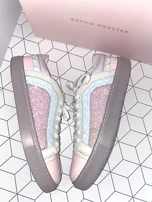 💘Sophia Webster Riko Low Top 7 Kawaii Pastel Trainers Sneakers 40 Pastel Goth • £59.99