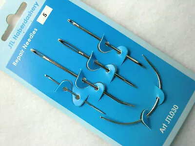 5 Repair Needles - Upholstery Leatherwork Sacking Darning & Embroidery -jtl30 • £1.89