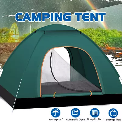 2 Person Instant Tent Large Family Camping Cabin Portable Waterproof Outdoor US • $23.98