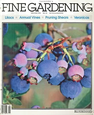 Fine Gardening Magazine Jun 1992 Lilacs Annual Vines Pruning Shears Veronicas • $10.75