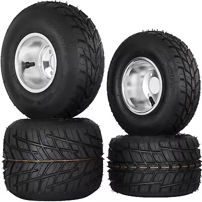 VEVOR Go Kart Wheel Front Rear Rain Tire Set Of 4 Rim & Tyre 10X4.50-5 11x7.10-5 • $223.99