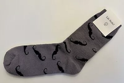 Goldmus  MUSTACHE   Cozy Crew Socks    'Life Socks'   Sz Unisex / Adult   NEW • $14