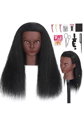 Mannequin Head 18  Human Hair 100% Real Hair Cosmetology Mannequin Doll Head • $37.65