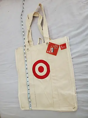 New W/tags Target Canvas Cotton Heavy-duty Heavyweight Tote Bag - Red Logo Rare! • $44.95