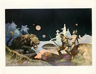 Frank Frazetta THUVIA MAID OF MARS 1978 Vintage Fantasy Illustration Art • $22