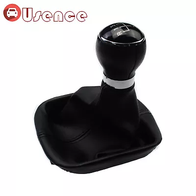 Manual 5 Speed Gear Shift Knob Leather Boot For VW Jetta Golf Rabbit MK5 MK6 • $13.78