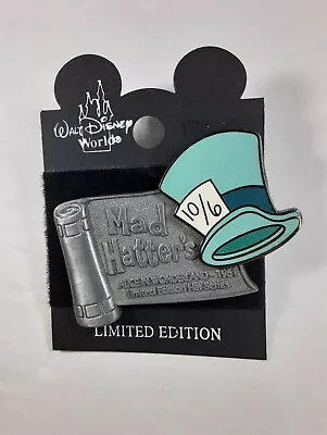 WDW Limited Edition Hat Series Mad Hatter Disney Pin Alice In Wonderland 10/6 • $25