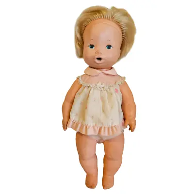 Kenner Baby Alive Doll Blond Hair Blue Eyes W/ Battery Cover Vtg 1973 16  READ • $28.20