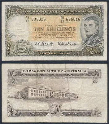 Australia: 1961 QEII 10/- Reserve Bank Issue.   • $49.99