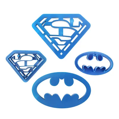 £3.34 • Buy Set Of 4 Superhero Cookie Cutters - Justice League Batman Superman Cartoon