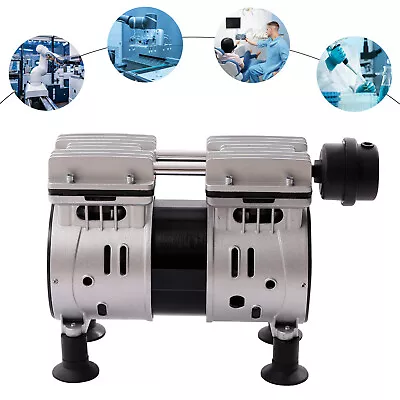 550W Oilless Diaphragm Vacuum Pump Industrial Oil Free Vacuum Pump 2 Cylinders • $93