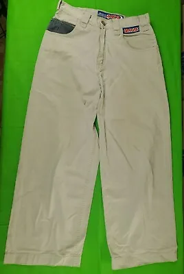 Vintage 90s Jnco Pennant Khaki Men's Wide Leg Jeans Size 32W 30L • $421.52