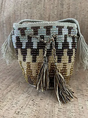 Women Handmade Wayuu Mochila Bag By Artisans Wayuu Colombia Size Medium • $50