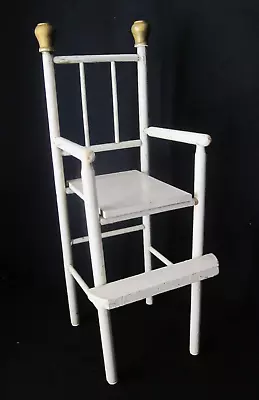 Antique Doll Wooden Highchair - 14  X 6  X 5 1/4  - Original Paint • $23.99