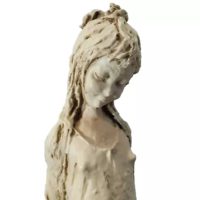 Vintage Mid Century Sculpture Of French Peasant Girl Signed Italy • $69