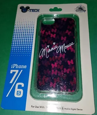Disney Parks D-Tech Minnie Mouse Bows Pink Glttery IPhone 7/6/6S Cover NIP • $15