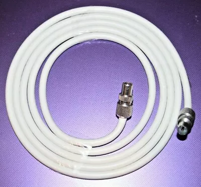 5 Metres WHITE Aerial Cable Lead Coax Male To Male Plug. Fly Lead For TV & PVR. • £8.29