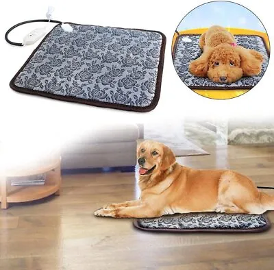 Pet Cat Dog Adjustable Heating Pad Electric Heater Mat Waterproof Warmer Bed • $16.99