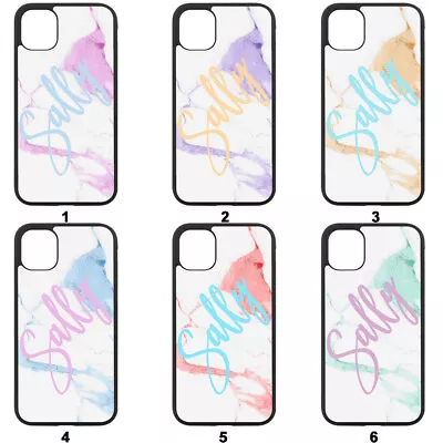 $11.50 • Buy Personalised Phone Case Hard Cover For Apple IPhone -Funky Pastel Marble + Name