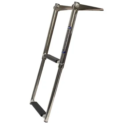 Lowe Boat Telescoping Ladder | 2 Step 21 7/8 X 11 7/8 Inch Stainless • $85.48