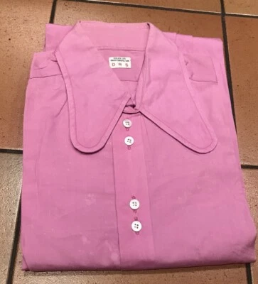 1960/70s Coles Of Knightsbridge Original  Pink Vintage Beagle Collar Shirt • £19.99