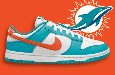 Nike Dunk Low Retro “Miami Dolphins” DV0833-102 Men's Multi Sizes NEW • $124.90