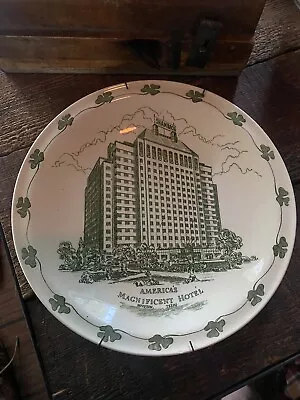 Mary Petty Vernon Kilns Shamrock Americas Magnificent Hotel Houston Texas Plate • $49.99