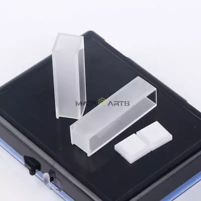 2pcs Quartz Cuvettes With Lids 10mm Cell Cuvette With Box • $12.14