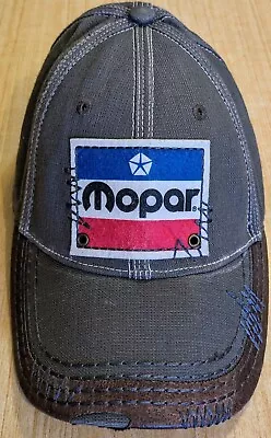 MOPAR Hat Cap OneSize Rustic Gray/Brown Choko AUTHENTICS Cotton Stitch MP07-9550 • $24.99