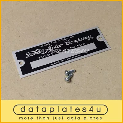 New Blank Ford Motor Company Data Tag Identification Plate • $19.95