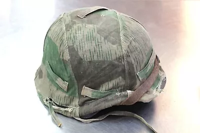 Authentic WW2 German M42 Helmet With Camo Cover & Liner • $465