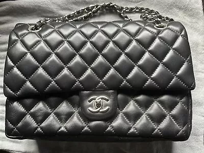 GENUINE CHANEL Paris Double Flap Quilted Lamb Skin Shoulder Bag Like NEW • $2500