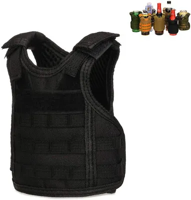 Tactical Beer Molle Pouch Mini Vest Adjustable Cooler Water Bottle Pouch • $6.99