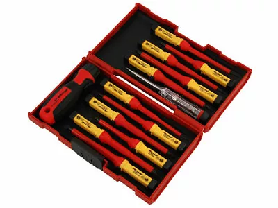 Insulated Electricians Screwdriver Set  Vde Interchangeable Robust Case Security • £18.99