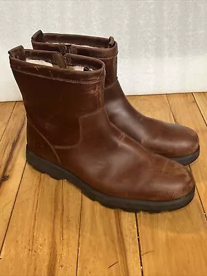 Ugg Kennen Chestnut Leather Sheepskin Waterproof Men's Boots Size Us 16 • $98