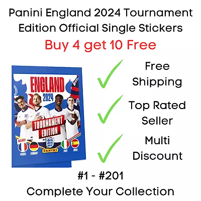 Panini England 2024 Tournament Edition Official Sticker Collection #1 - #201 • £1.35