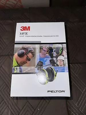 3M X4P3E Peltor XSeries CapMount Earmuffs NRR 25 DB Black/Chartreuse NEW • $30