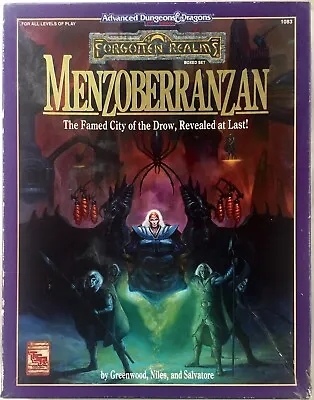 AD&D Forgotten Realms Menzoberranzan Drow City Tsr RPG R A Salvatore • $72