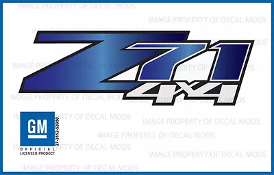 Set 2: Z71 4x4 Chevy Silverado 07-13 Decals Stickers Fade Blue Sapphire GRSPHIRE • $33.44