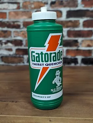 Vintage Gatorade Property Of NC State Squeeze Water Bottle 32oz 1985 Wolfpack • $20.35