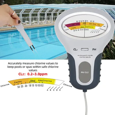 £22.89 • Buy Digital PH Value Chlorine Water Meter Knife Tester Meter Aquarium Pool Tester