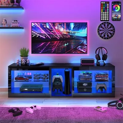 Modern Black High Gloss LED TV Stands55/63  Entertainment Center For 65/70  TV • $165.99