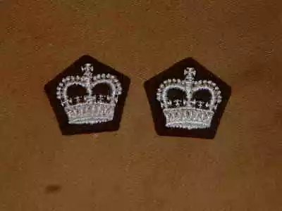 Majors Crowns Sew On Woven Badges Crown British Army (1) • £1.99