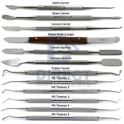 $32.65 • Buy 12Pcs Dental Waxing Instruments Kit Carving Knife Wax Carvers Spatula Laboratory