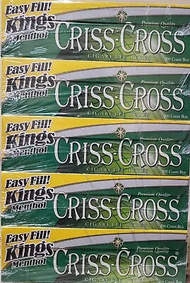 Criss Cross Cigarettes Tubes MENTHOL King Size 200/ [5] Boxes • $29.99