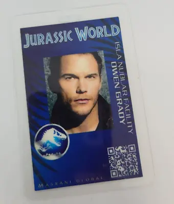 Jurassic World ID Badge - Owen Grady Costume Prop Cosplay Blue Jurassic Park • $13.38