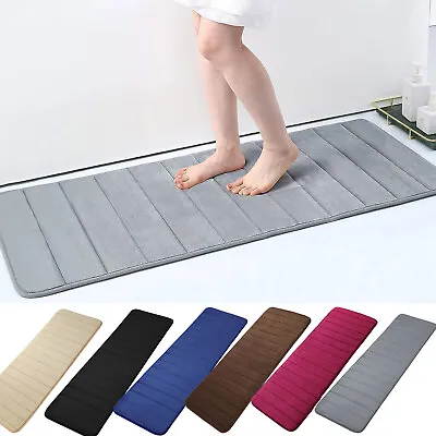 Absorbent Long Memory Foam Bath Mat Rug Ultra Soft And Non-Slip Bathroom Rugs • $14.07